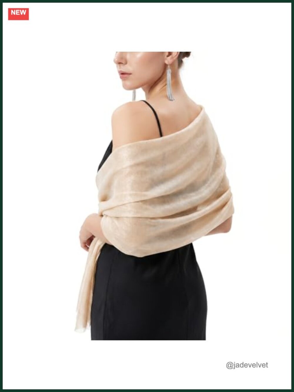Sparkling Pashmina Shawl Wrap for Wedding Formal Evening Dress Bridal Bridesmaid